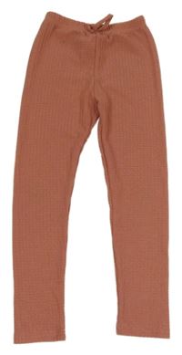 Staroružové vzorované úpletové nohavice s mašlou