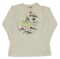 Smotanové tričko s obrázkami a nápismi YIGGA