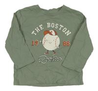 Khaki triko s míčkem a číslem a nápisy TEX