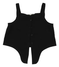 Černý halenkový propínací crop top H&M