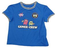 Cobaltovoě modré športové tričko s príšerkami PRIMARK