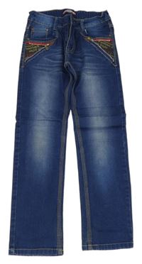 Modré rifle s nápismi