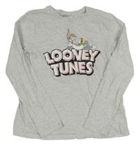 Svetlosivé melírované tričko s Bugs Bunnym