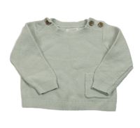 Svetlozelený sveter s vreckom Mamas&Papas