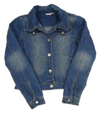 Modrá rifľová crop bunda Name it