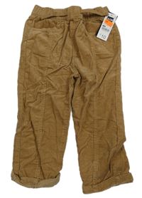 Nové - Hnedé menšestrové nohavice Dunnes