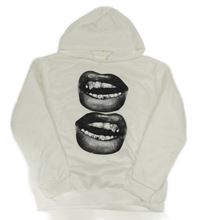 Biela mikina s ústy a kapucňou Shein