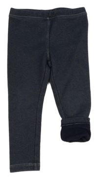 Tmavomodré zateplené tregíny riflového vzhledu Lupilu