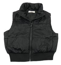 Černá šusťáková zateplená crop vesta H&M