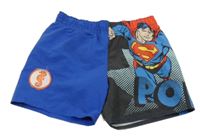 Modro-čierne plážové kraťasy so Supermanem