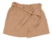 Starorůžové kraťasy s páskem