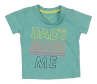 Tyrkysové tričko s nápisom Primark