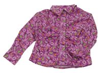 Fialová vzorovaná halenka