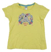 Žlté tričko s koalou Pocopiano