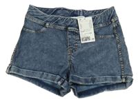 Nové - Modré elastické kraťasy riflového vzhledu H&M