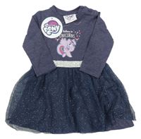 Nové - Tmavomodré bavlněno/tylové šaty s My Little Pony Primark