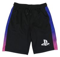 Čierno-modré športové kraťasy s logem PlayStation Primark