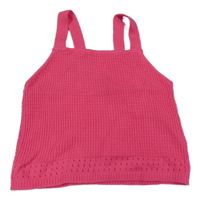 Tmavoružový pletený crop top Y.F.K.