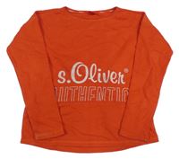Červená mikina s nápisom S. Oliver