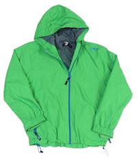 Zelená šušťáková jesenná funkčná bunda s kapucňou CMP