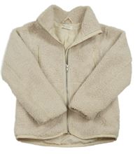 Smotanová huňatá podšitá bunda H&M