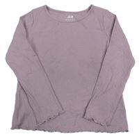 Lila rebrované tričko H&M