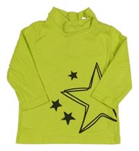 Neonově zelené triko s hvězdou Topomini