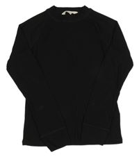 Čierne rebrované tričko H&M