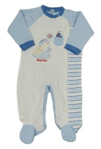 Bílo-modrý teplákový overal s obrázkem 