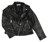 Černý crop koženkový křivák H&M