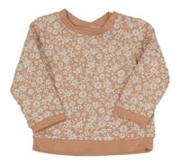 Meruňkovo-biela kvetovaná mikina C&A