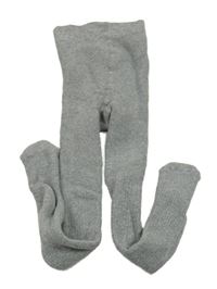 Šedé žebrované zateplené punčocháče Lupilu