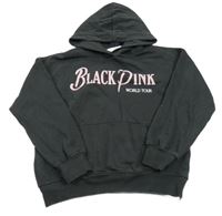 Tmavosivá mikina s nápisom a kapucňou H&M