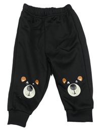 Čierne tepláky s medveďmi shein