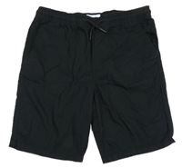 Černé plátěné kraťasy Primark