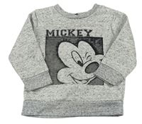 Sivá melírovaná mikina s Mickeym zn. Primark