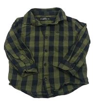 Khaki-černá kostkovaná košile Matalan