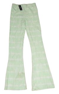 Mintovo-biele pruhované flare legíny Dunnes Stores