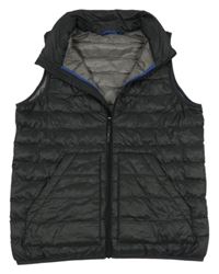 Čierna šušťáková zateplená vesta zn. Uniqlo