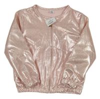 Nové - Ružová trblietavá podšitá jarná bunda Pep&Co