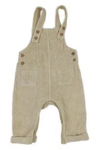 Béžové žebrované sametové laclové kalhoty Matalan