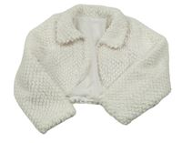 Biele kožušinové podšité bolerko