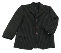 Čierno-biele pruhované spoločenské sako