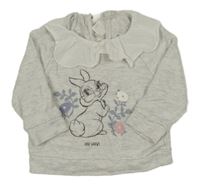 Svetlosivý sveter s králikom a golierikom George