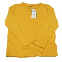 Nové - Horčicové rebrované tričko Pep&Co