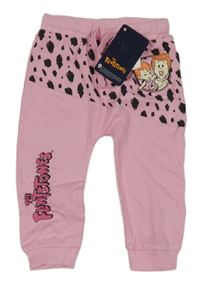 Nové - Růžovo-černé tepláky - Flintstonovi Pep&Co