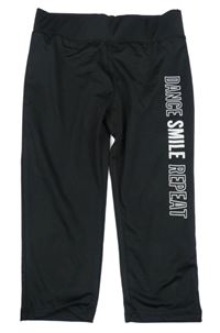 Čierne crop športové legíny s nápisom Ergeenomixx