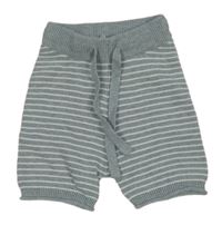 Šedo-bílé pruhované pletené kraťasy H&M