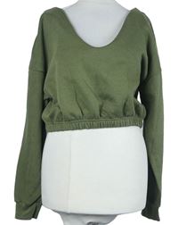 Dámska khaki crop mikina Boohoo