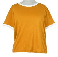 Dámské hořčicové crop tričko H&M